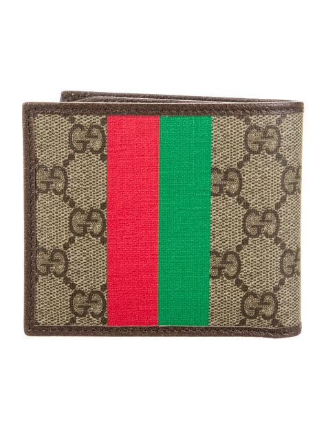 Portafoglio Gucci Bifold GG Supreme Tiger marrone 